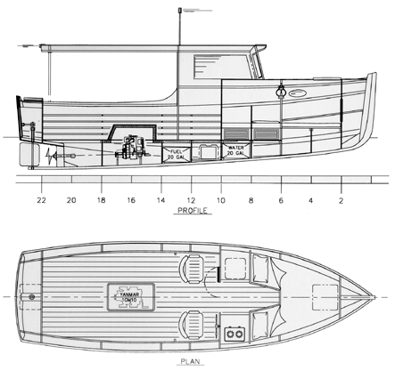 Launch Cruiser 24 - Launch Cruiser Power Boat - Boat Plans - Boat 