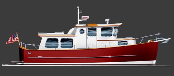  Trawler 28 - Power Cruiser/Trawler Yacht - Boat Plans - Boat Designs