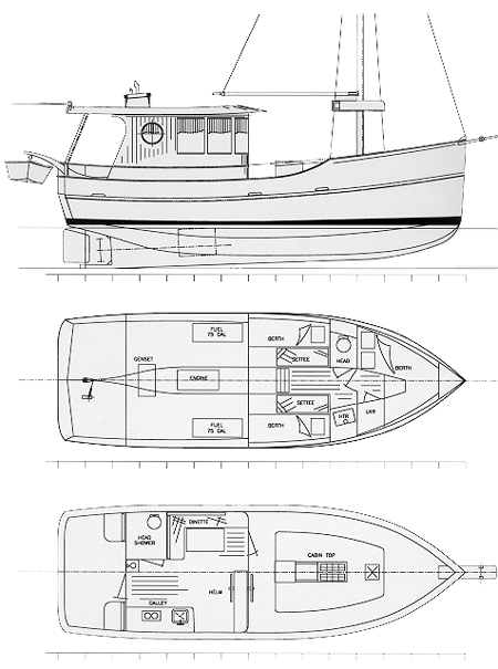 Little Island Trader 30 - Power Cruiser/Trawler - Boat 
